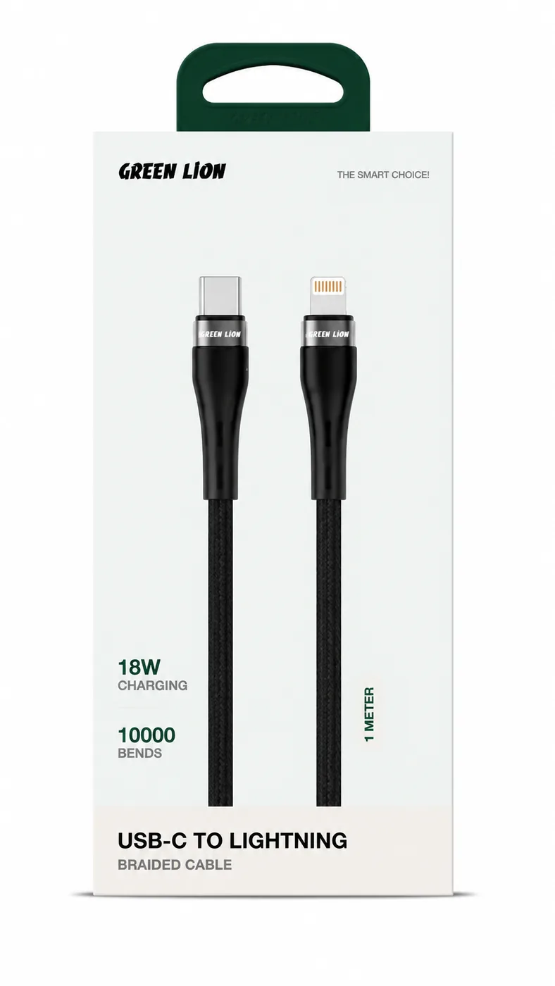 کابل شارژ Green Lion Usb -C To Lightning Braided Cable