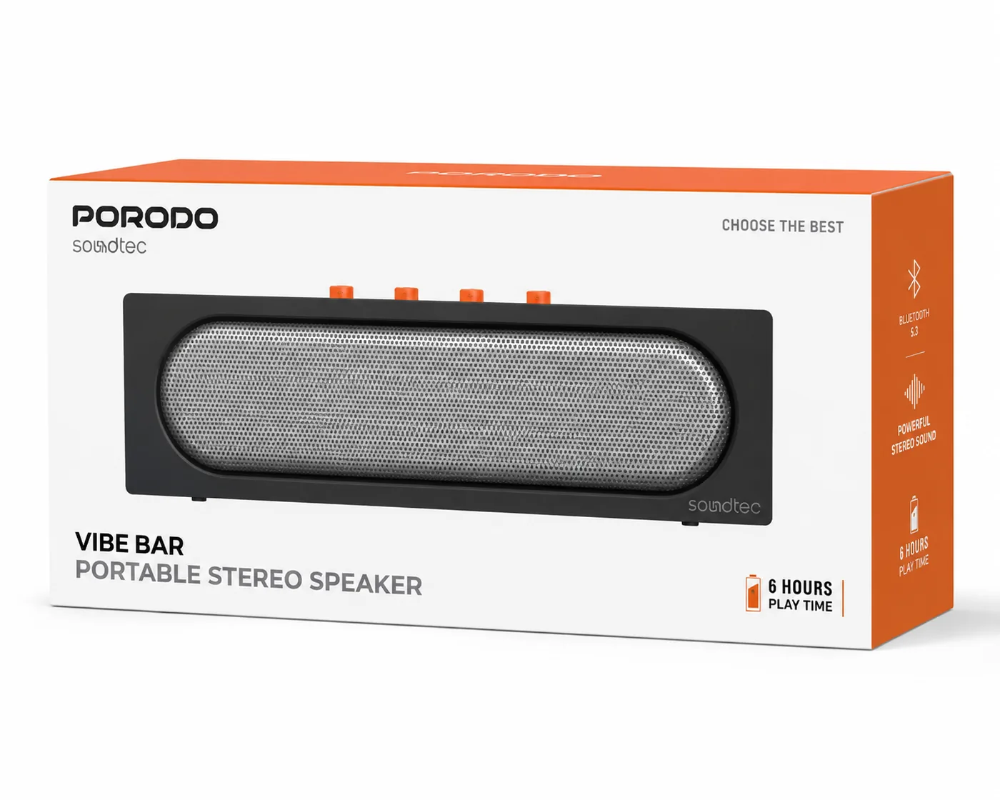 اسپیکر پرودو Porodo Vibe Bar Portable Stereo Speaker