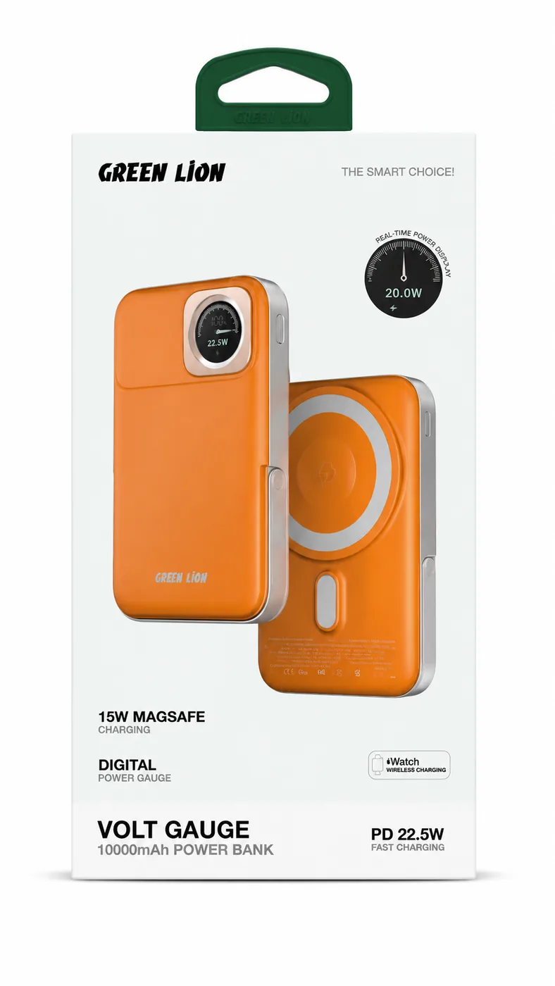 پاور بانک مگ سیف GL-PX44 Green Lion Volt Gauge 10000 Mah Pd 22.W