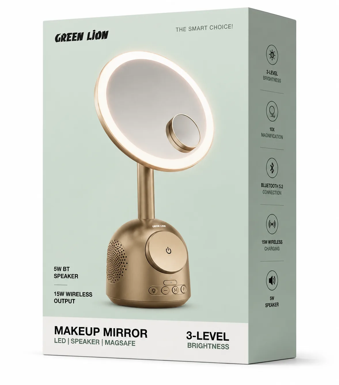 آینه آرایشی GL-MR15 Green Lion Makeup Mirror 3 Level