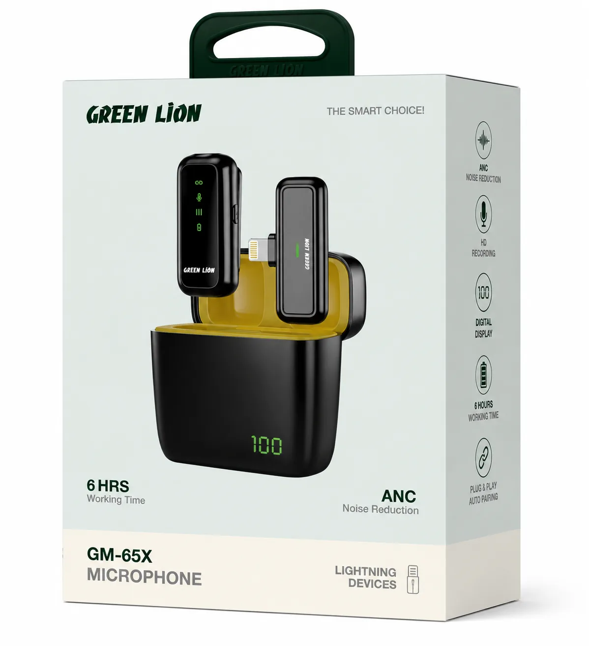 میکروفن تولید محتوا GM-65X Green Lion Microphone Lightning Devicees