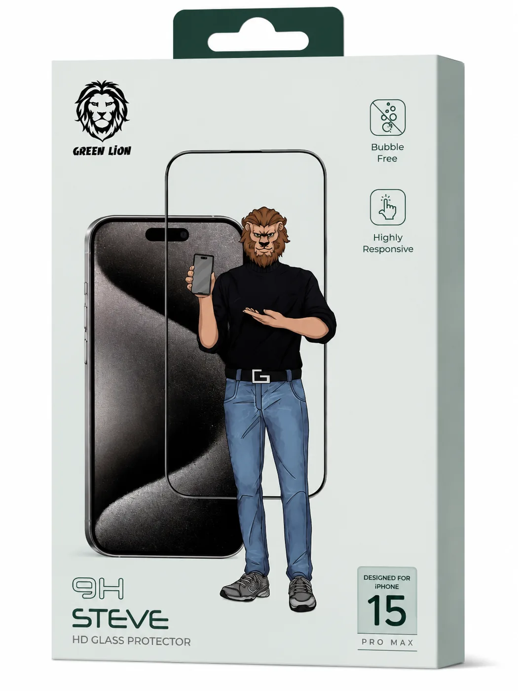 گلس گرین 15 پرومکس Green Lion 9H Steve