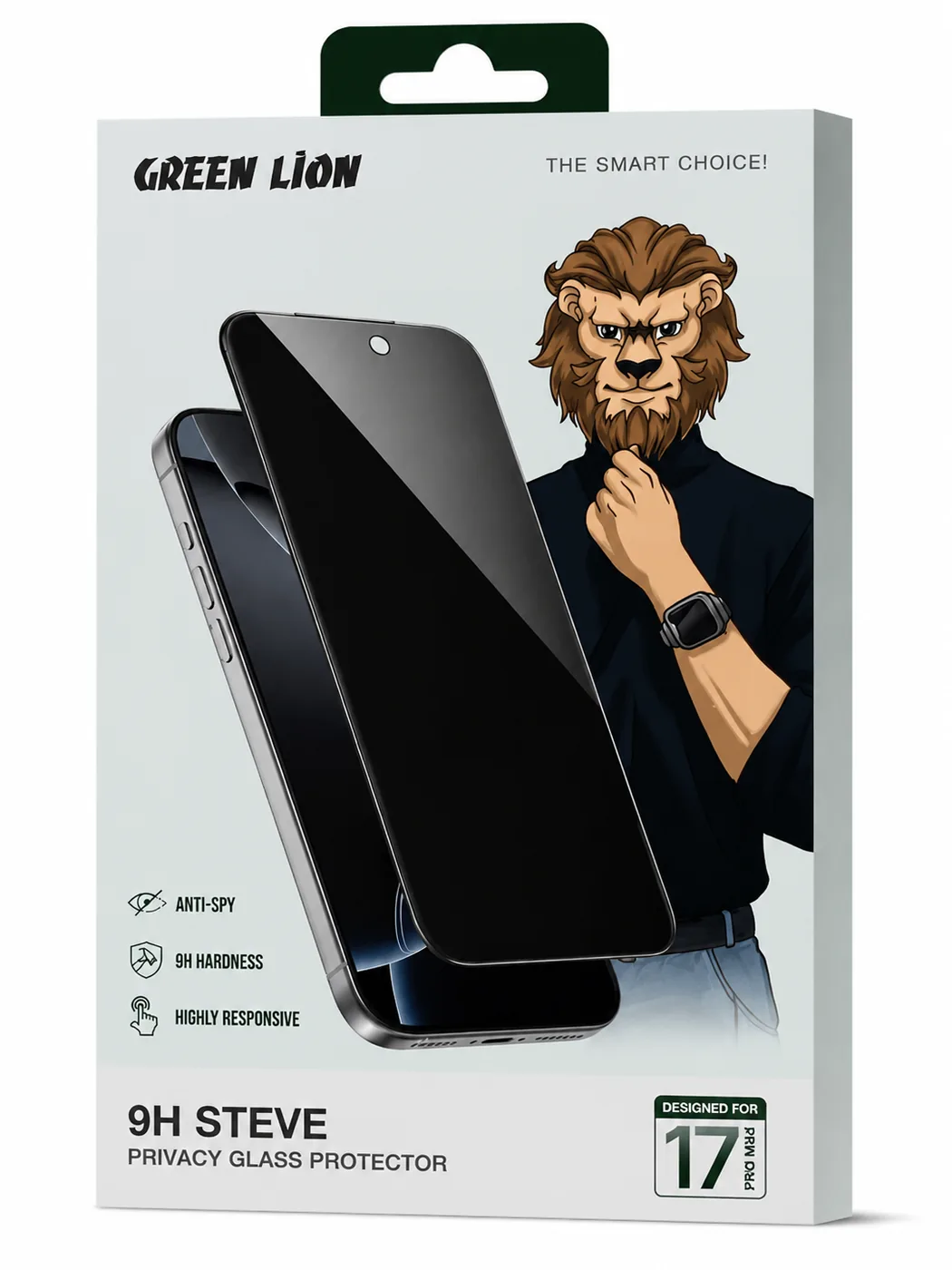 گلس گرین 17 پرومکس پرایوسی Green Lion 9H Steve
